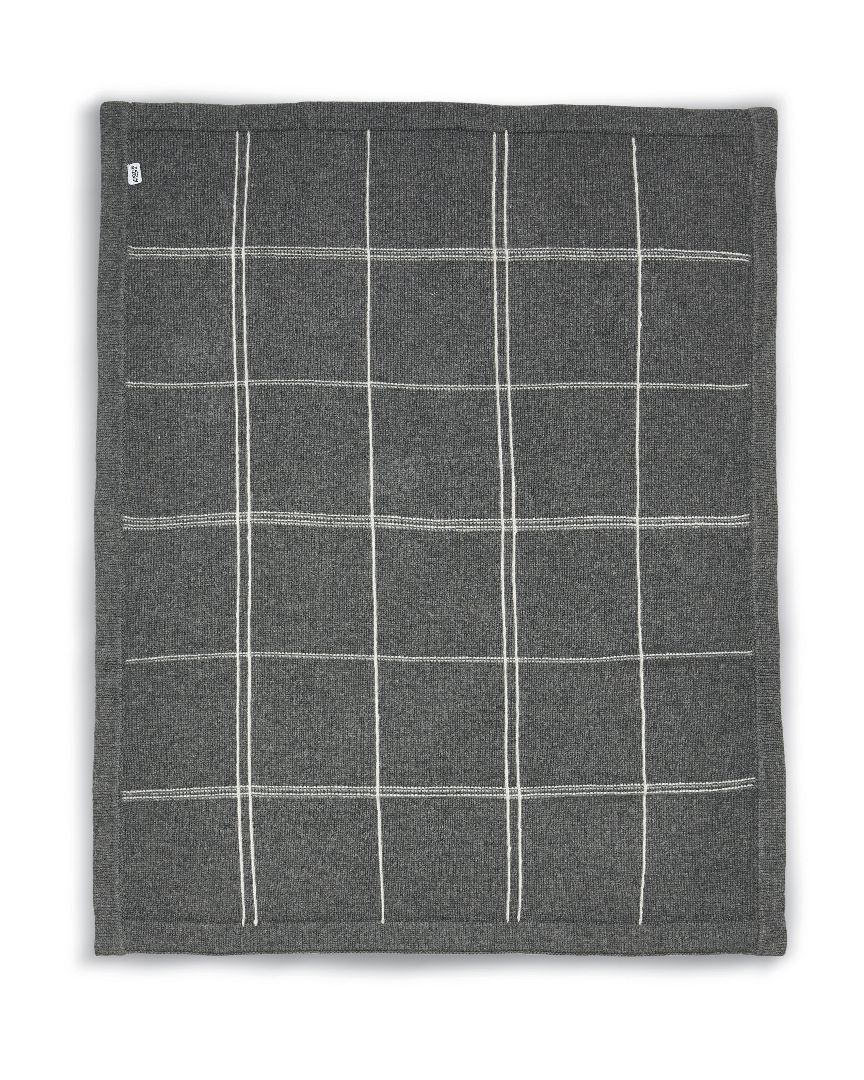 Mamas & Papas Knitted Blanket 70*90 cm Grey Check