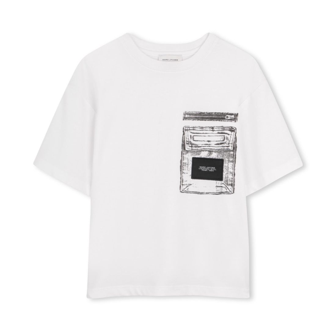 T-shirt Marc Jacobs με Τυπωμένη Τσέπη Trompe l'Oeil και Ετικέτα