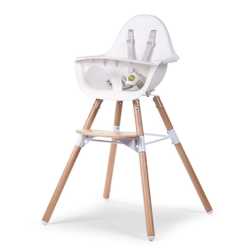 Childhome EVOLU 2 Natural - White 2 in 1 & Bumper