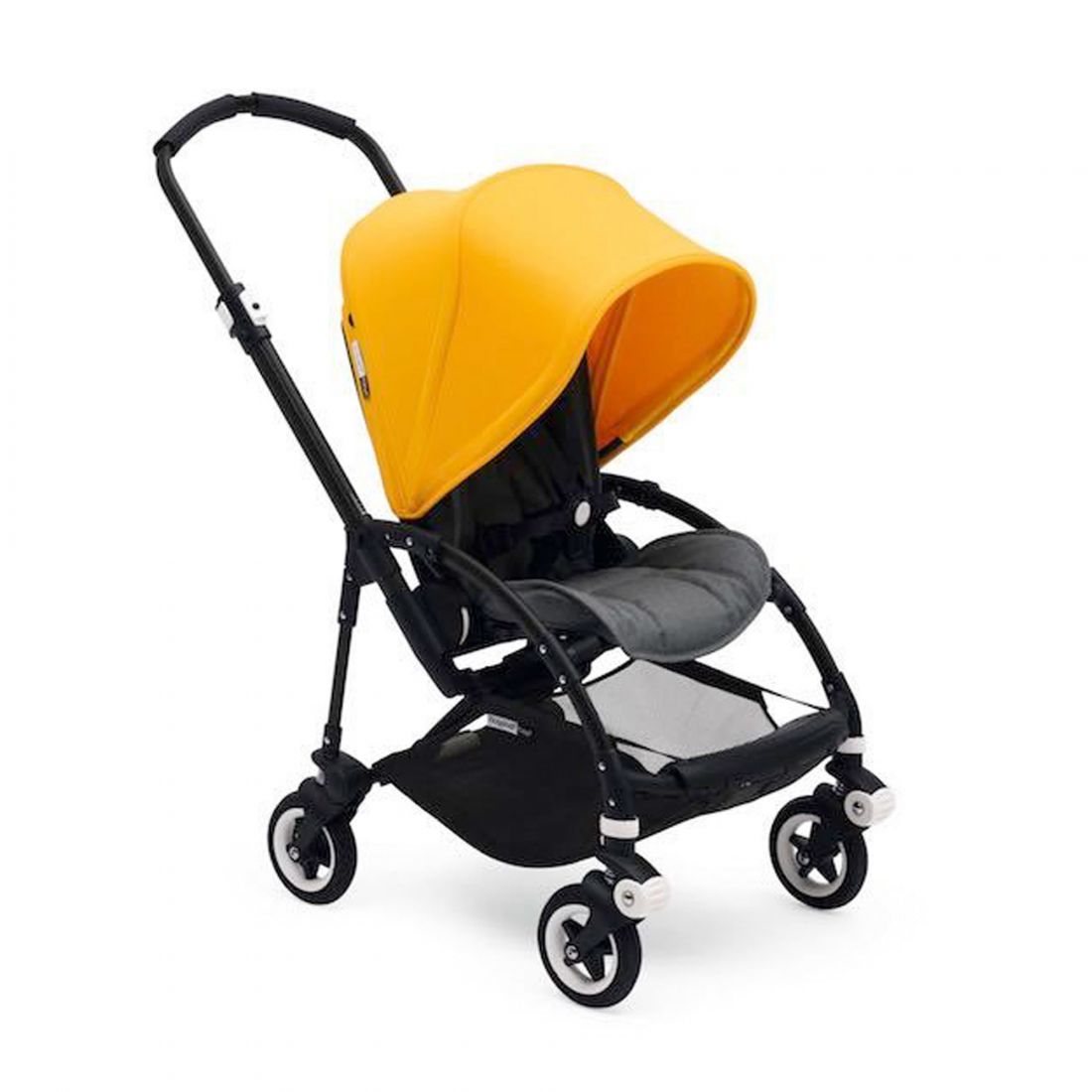 Bugaboo Kids Bee 5 Black Chassis/Grey Melanze-Sunrise Yellow Complete Stroller