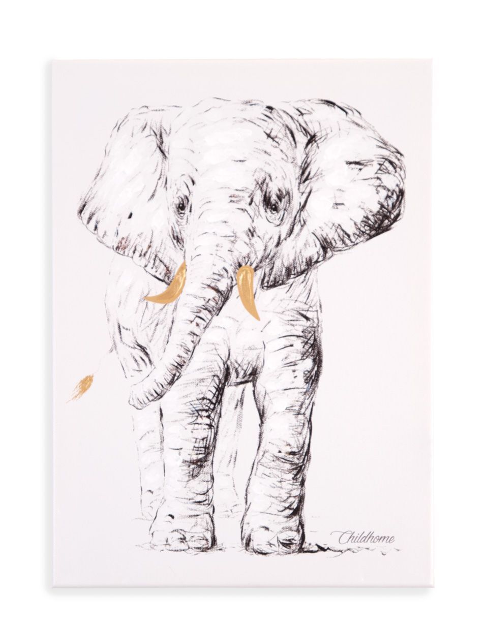 Κάδρο Ελέφαντας Childhome Gold 30*40cm