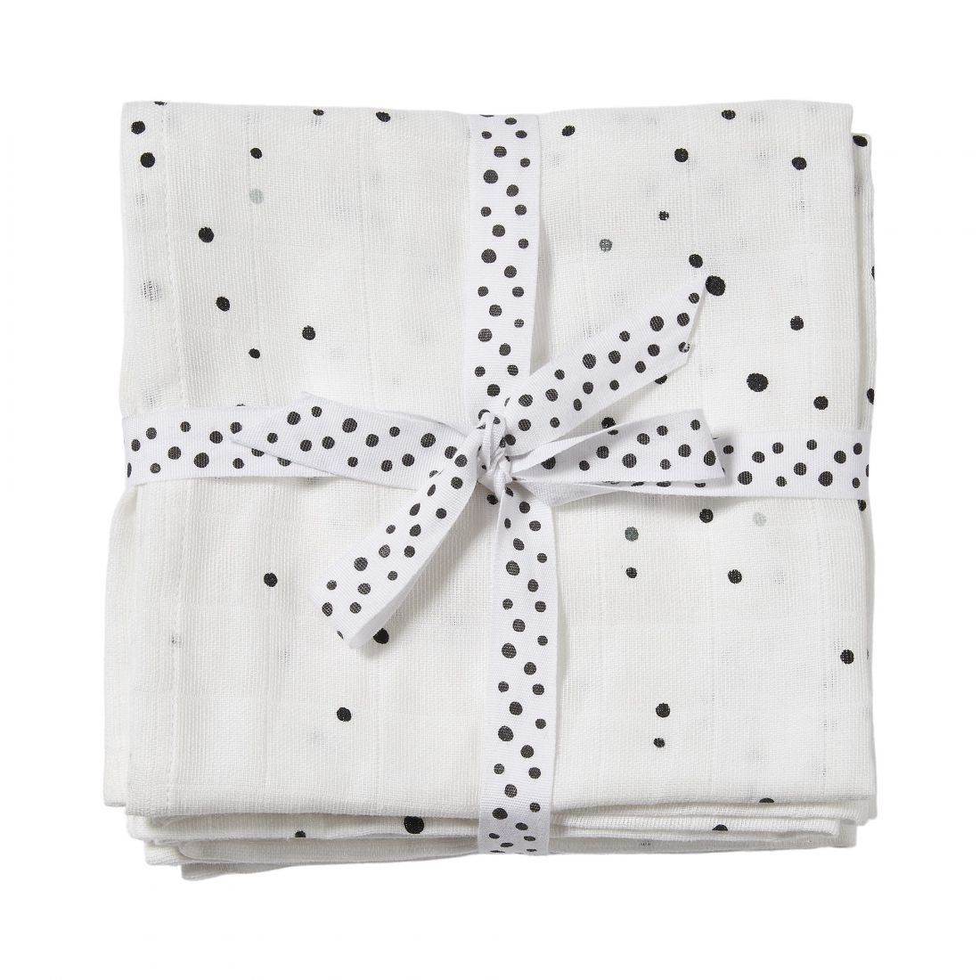 Baby Burp Cloth 2-pack Dreamy Dots White