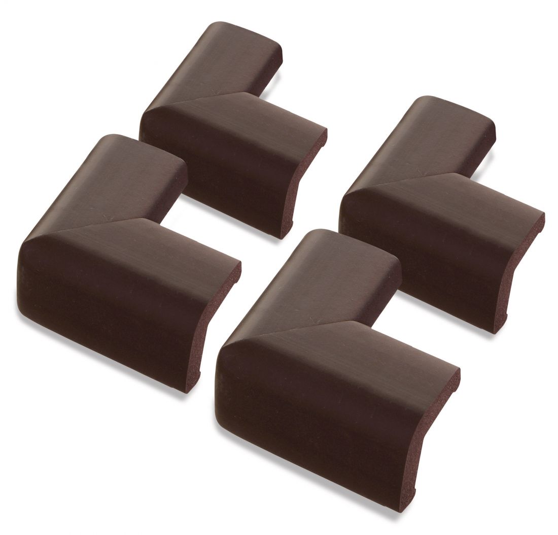 DreamBaby Kids Soft Foam Corner Cushions 4 pack Brown