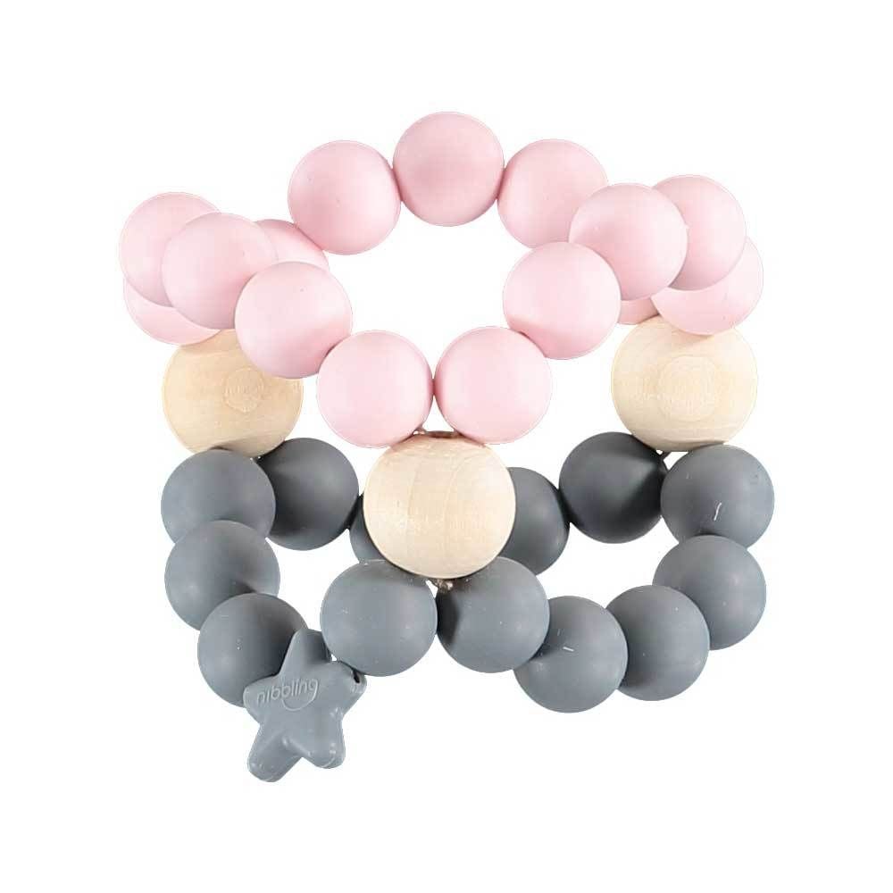 Nibbling Teether Pink and Grey
