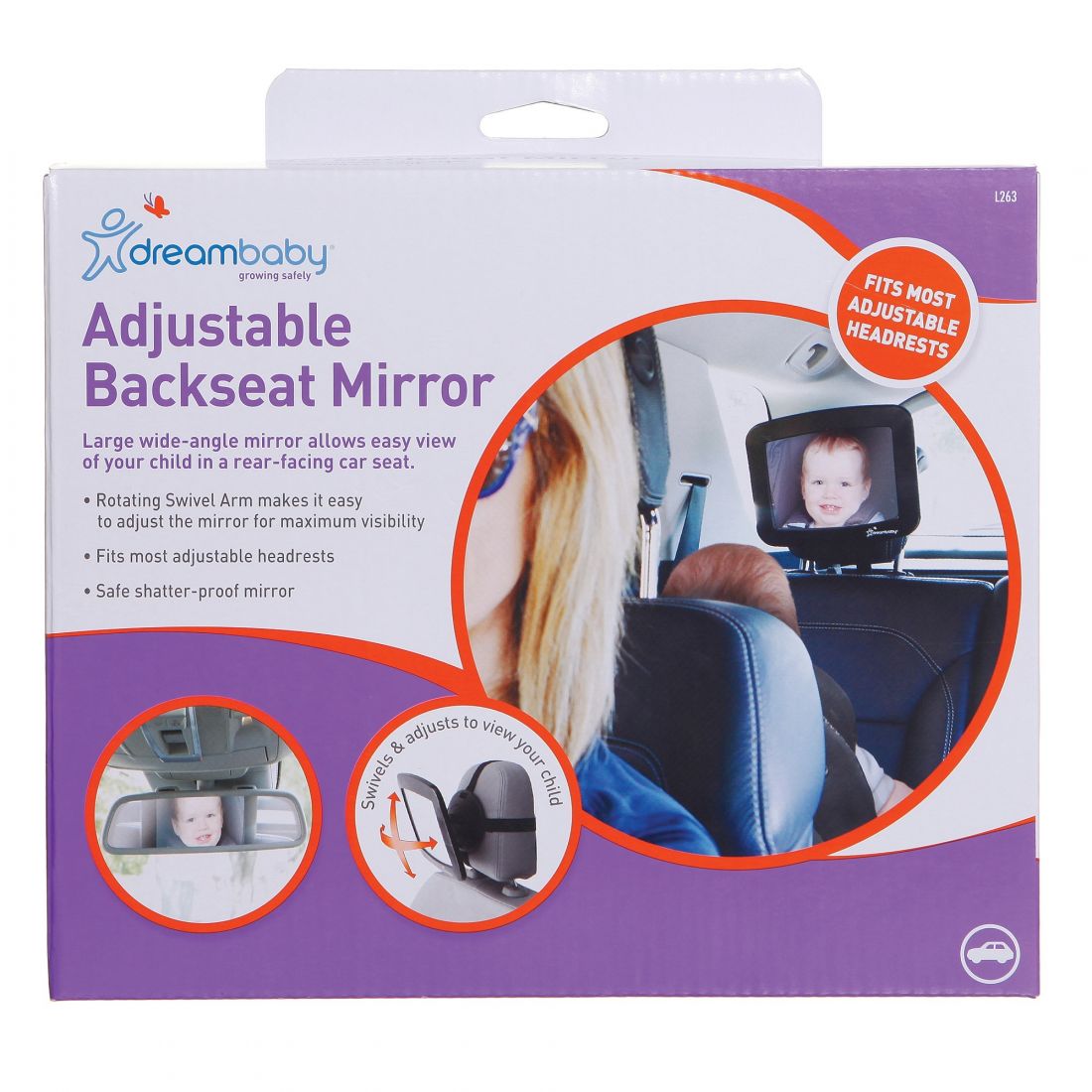 DreamBaby Adjustable Backseat Mirror