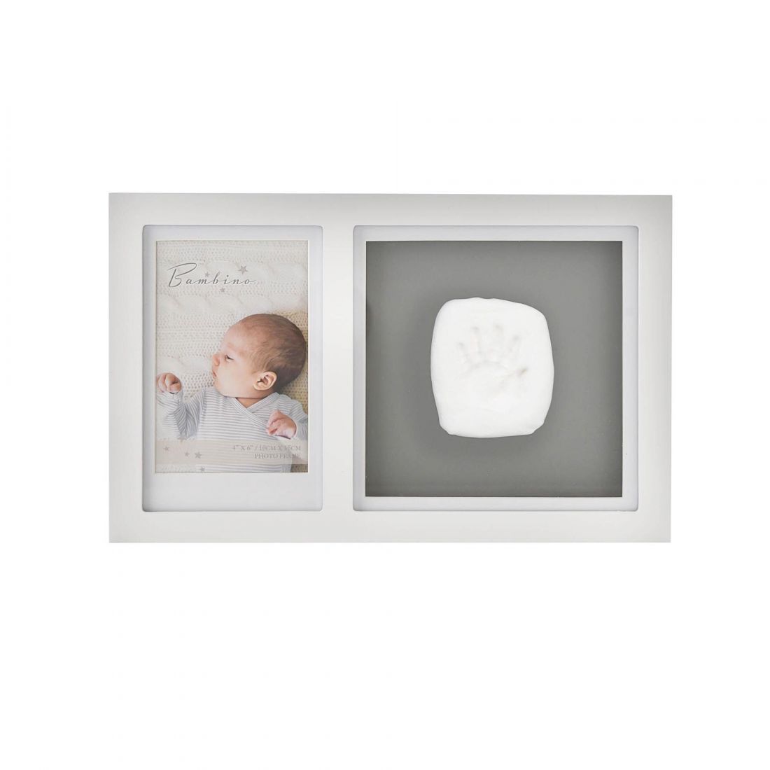 Bambino White Photo Frame & Clay Print Kit