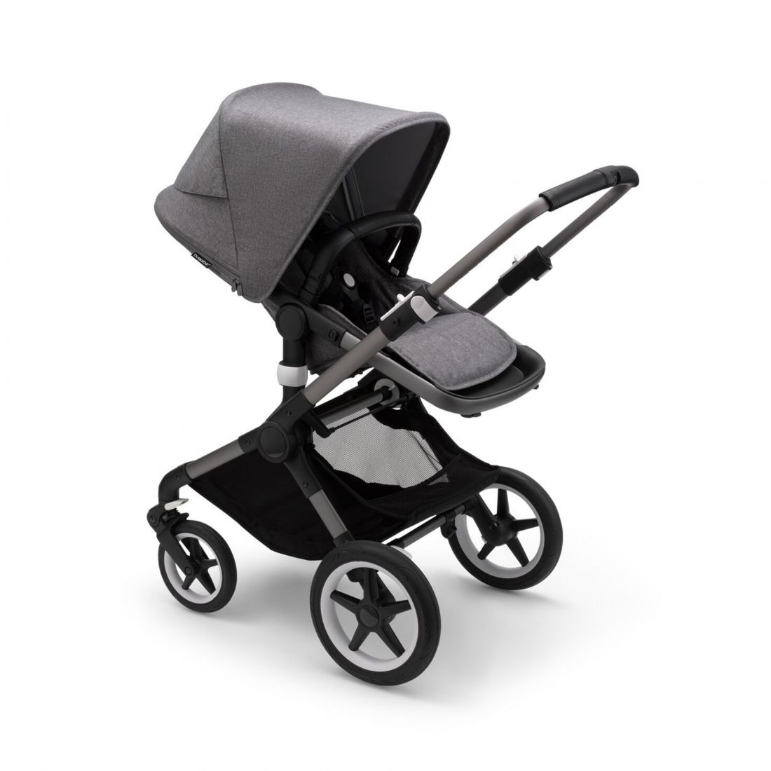 Παιδικό Kαρότσι Bugaboo Fox 3 Complete Graphite/Grey Melange- Grey Melange