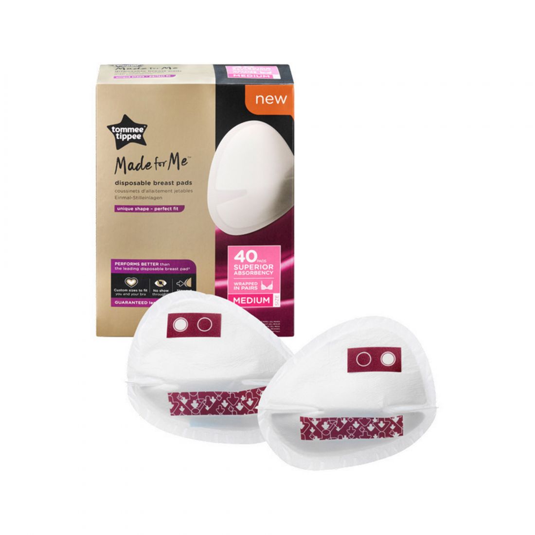 Tommee Tippee Disposable Breast Pads 40pcs Medium