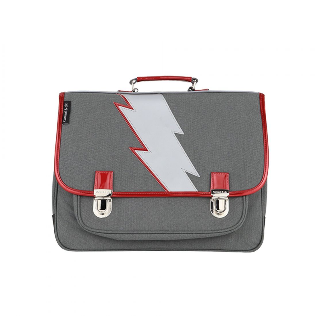 Caramel Schoolbag 41cm Grey Lightning