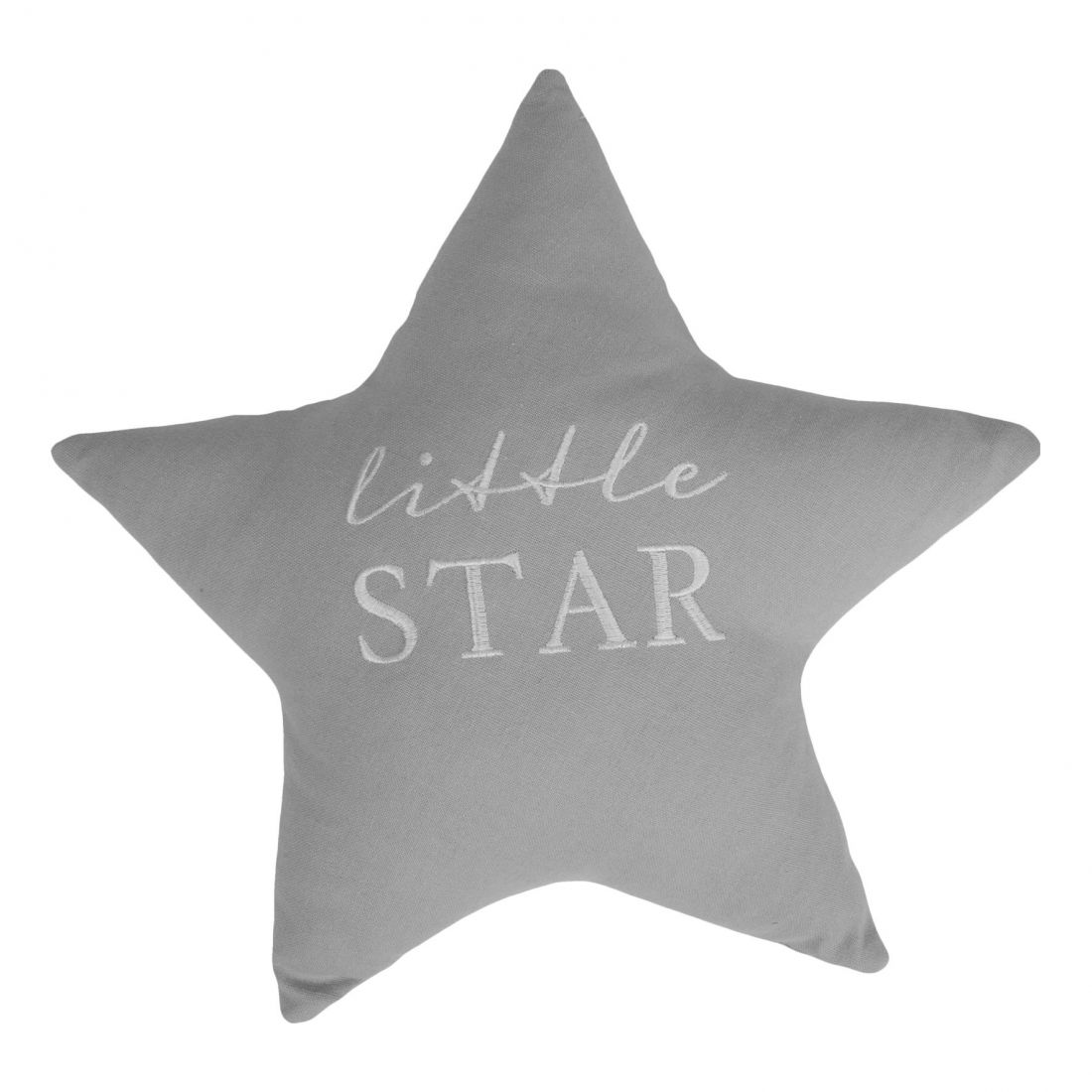 Bambino Bambino Little Star Grey Linen Cushion 27x27