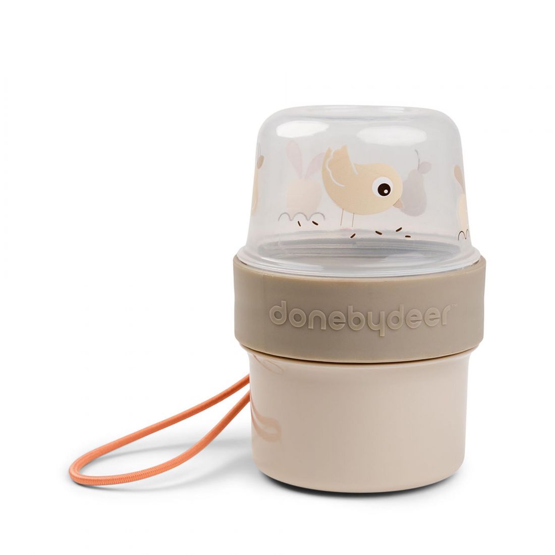 Done By Deer To go 2-way snack container S Birdee Sand 150 ml-150 ml D
