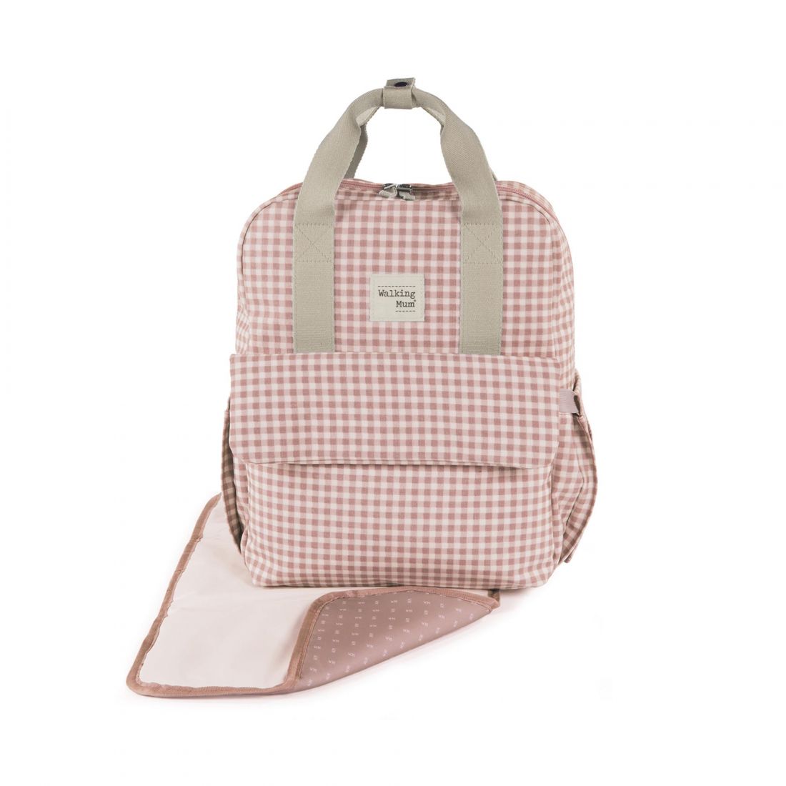 Walking Mum Backpack I love Vichy Pink