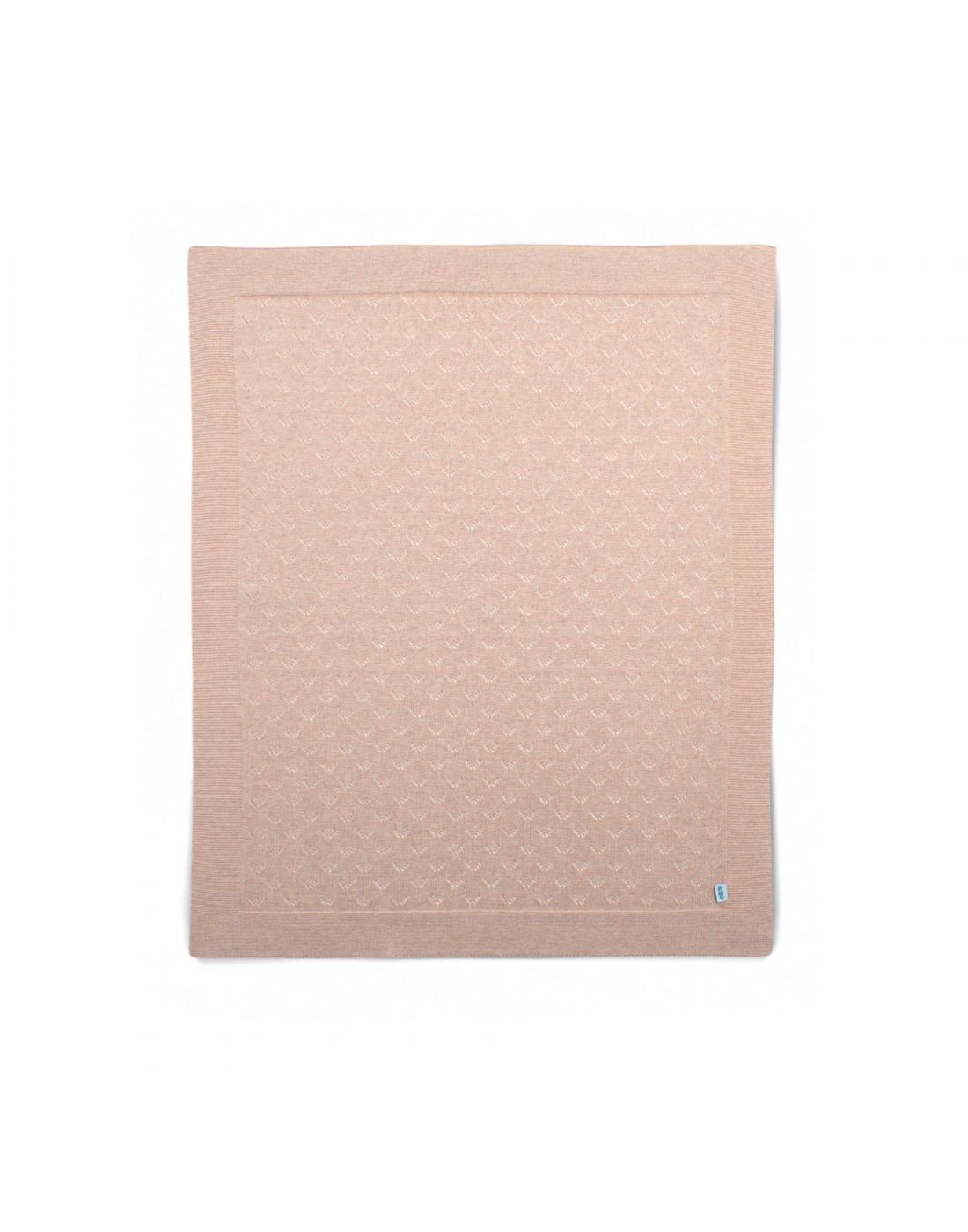 Mamas & Papas Knitted Blanket SML 70*90cm Pink Pointelle