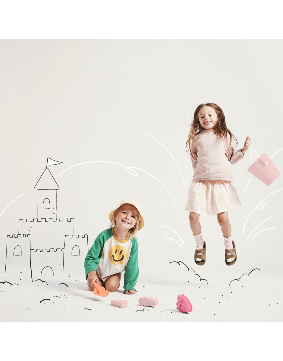 Παιδικό Παιχνίδι Σετ Σιλικόνης Κουβαδάκι Με Φτυαράκι και Καλούπια Pink Sunny Life