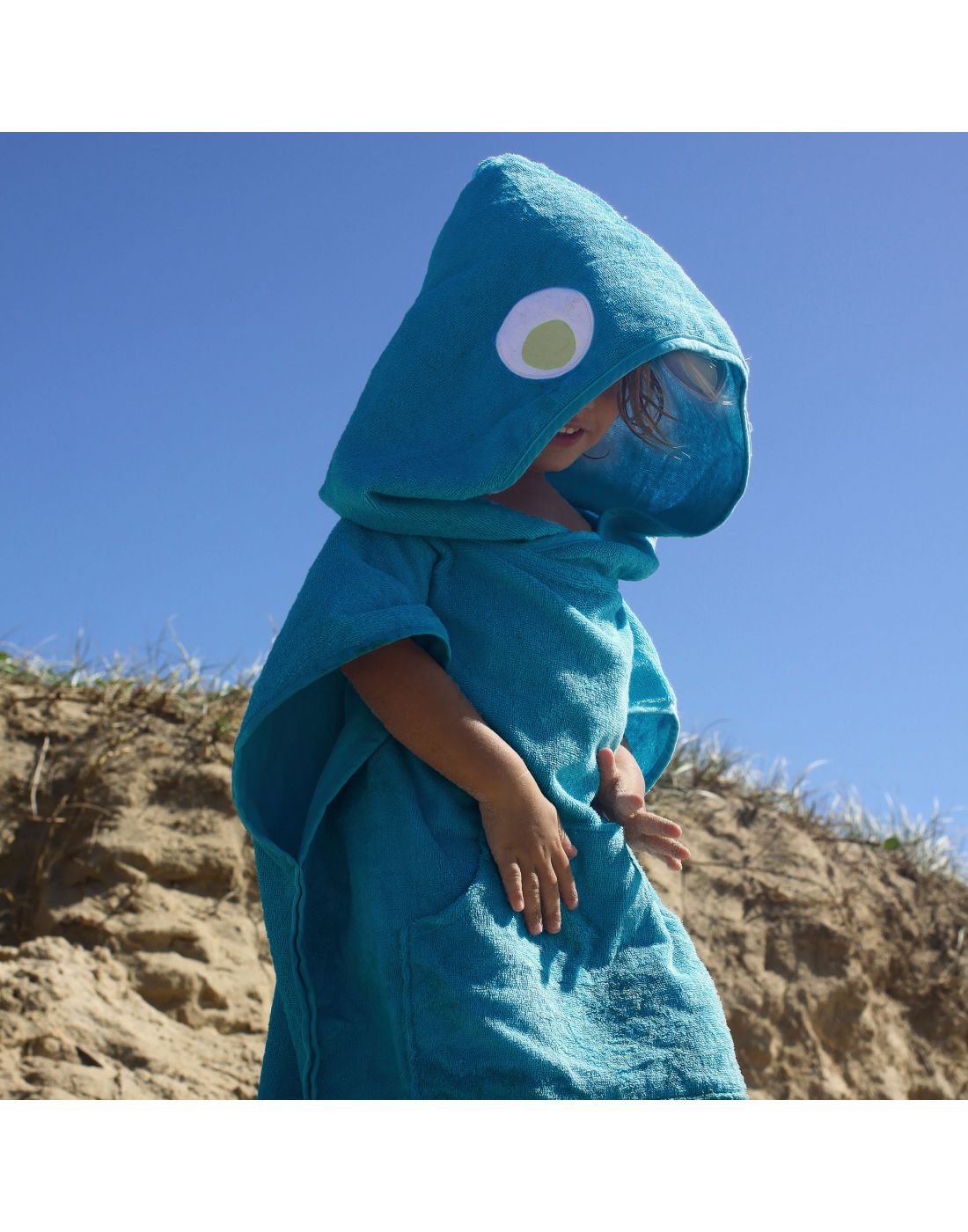 Παιδικό Μπουρνούζι Παραλίας SunnyLife Shark Tribe Deep Blue