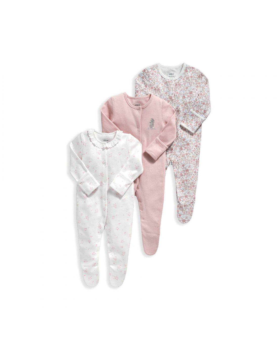 Mamas & Papas Safari  Cotton Sleepsuits 3 Pack