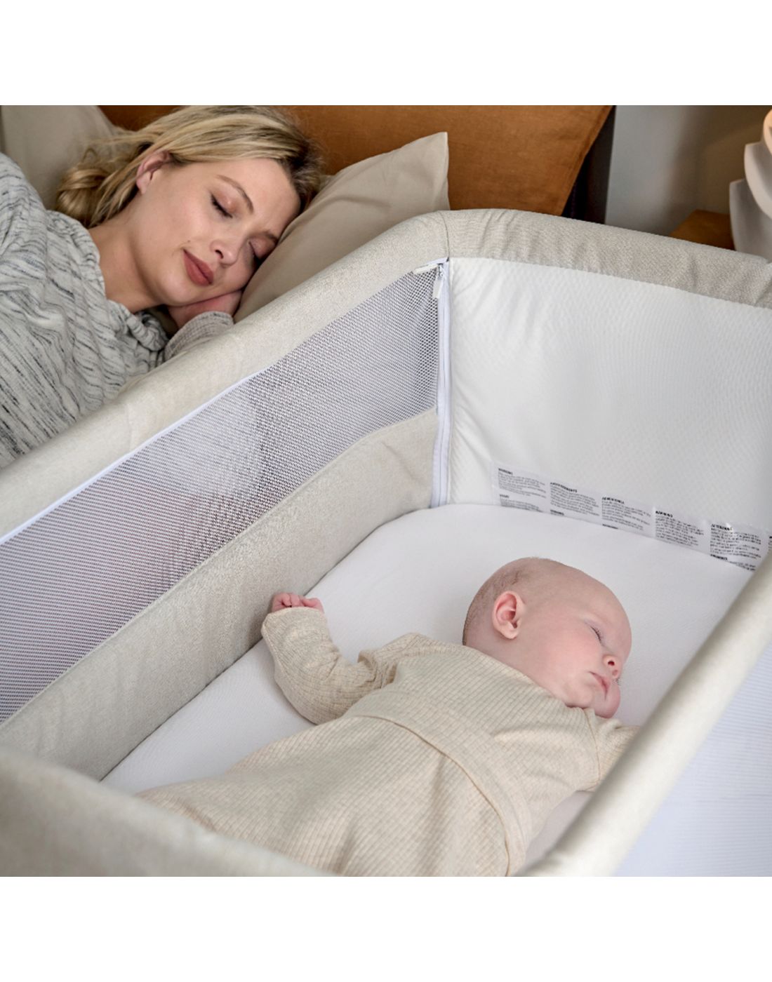 Mamas & Papas Crib Bedside Lua Fawn