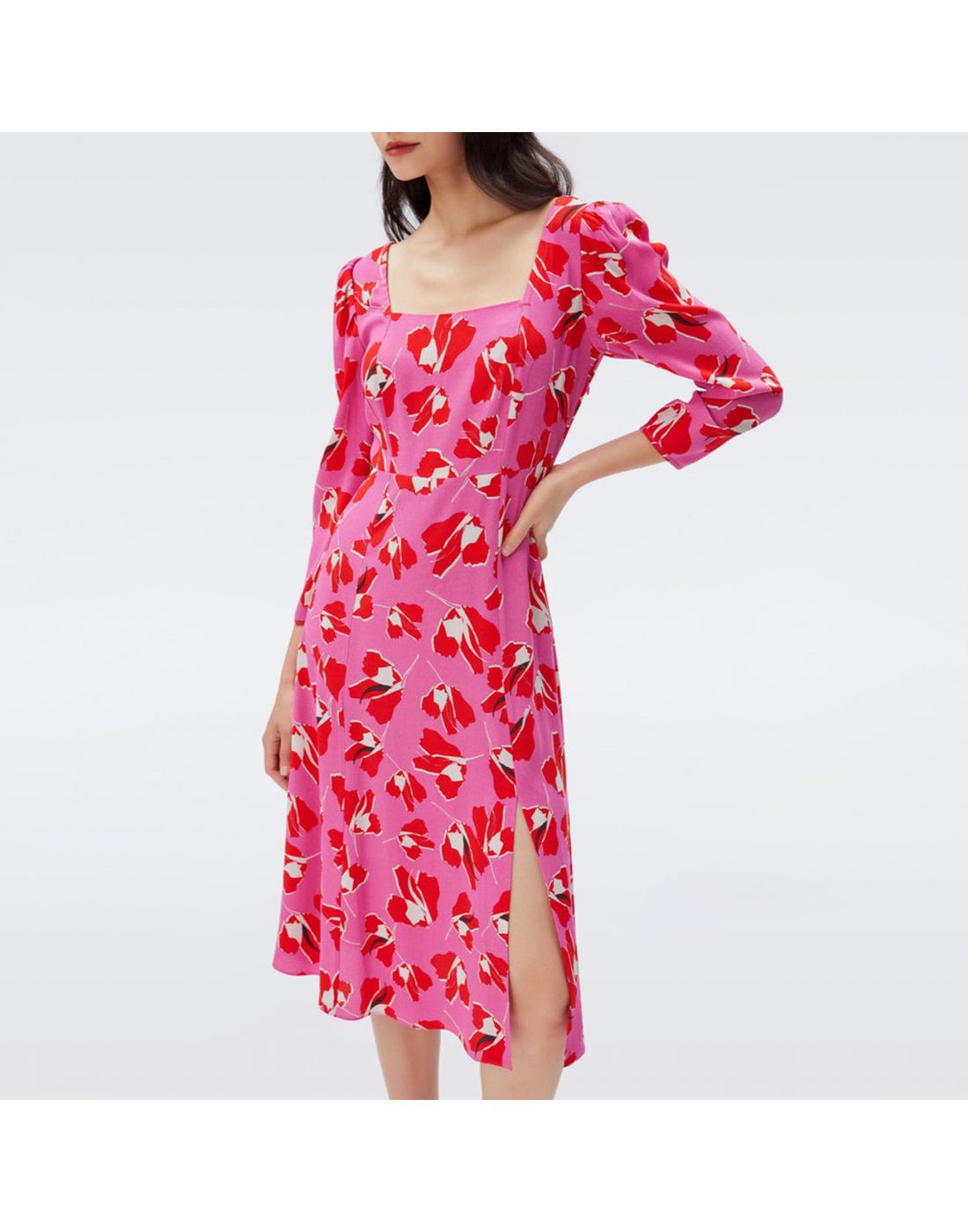 Dvf soft shoulder sweater dress hotsell