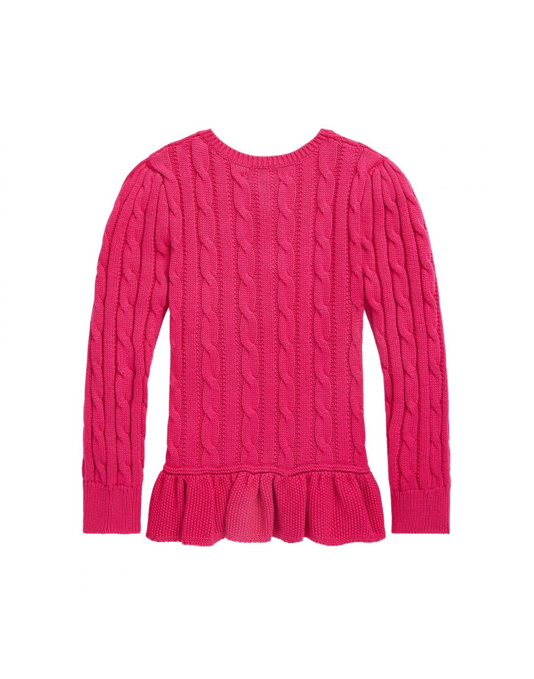 Polo Ralph Lauren Cable Knit Cotton Peplum Cardigan Polo Ralph
