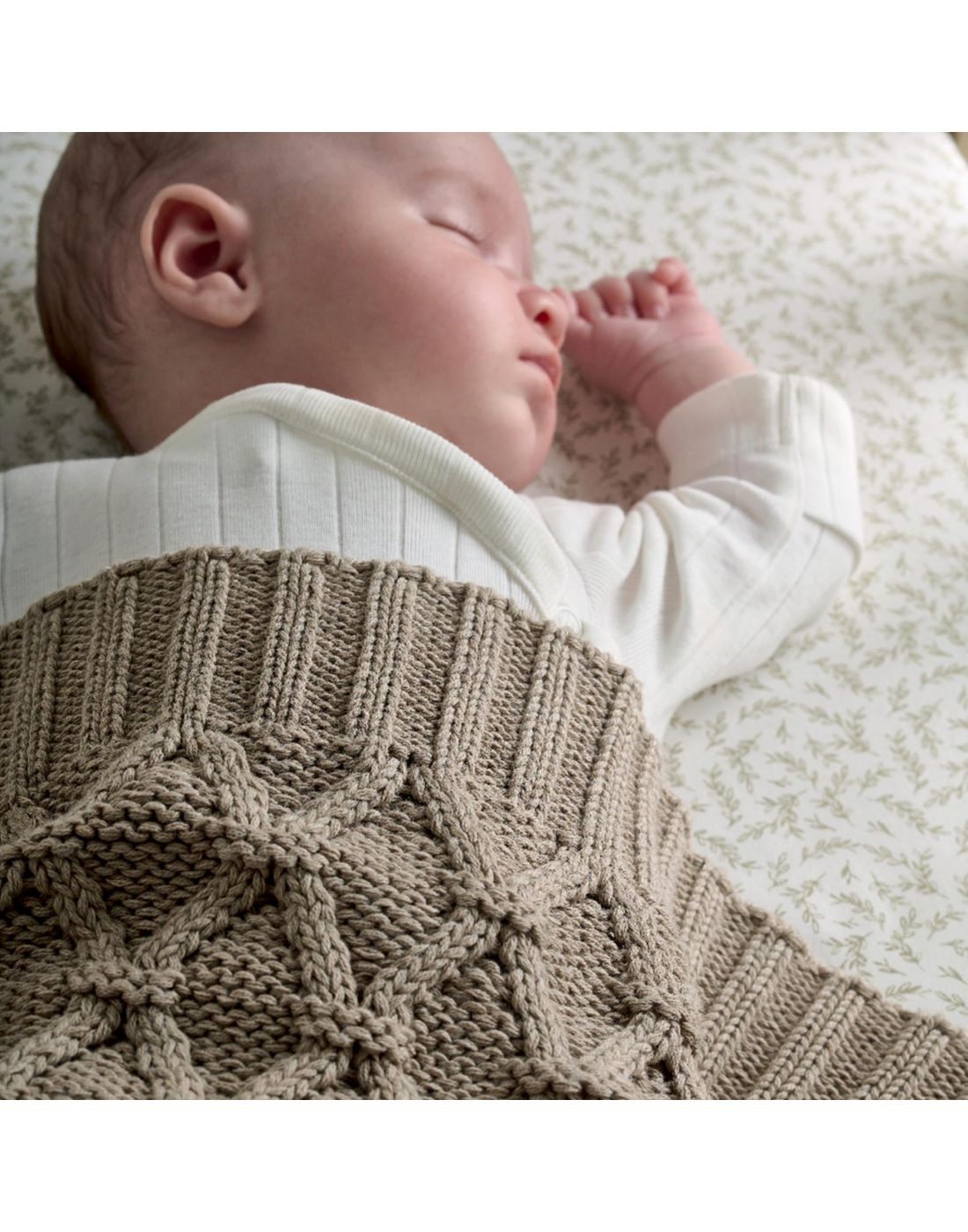 Mamas & Papas Knitted Blanket Welcome to the World Seedling Diamond