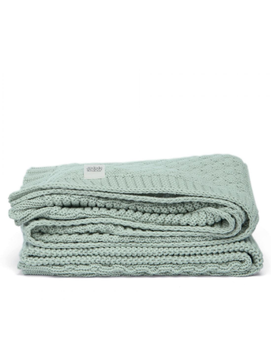 Mamas & Papas Knitted Blanket Welcome to the World Seedling Blue-green