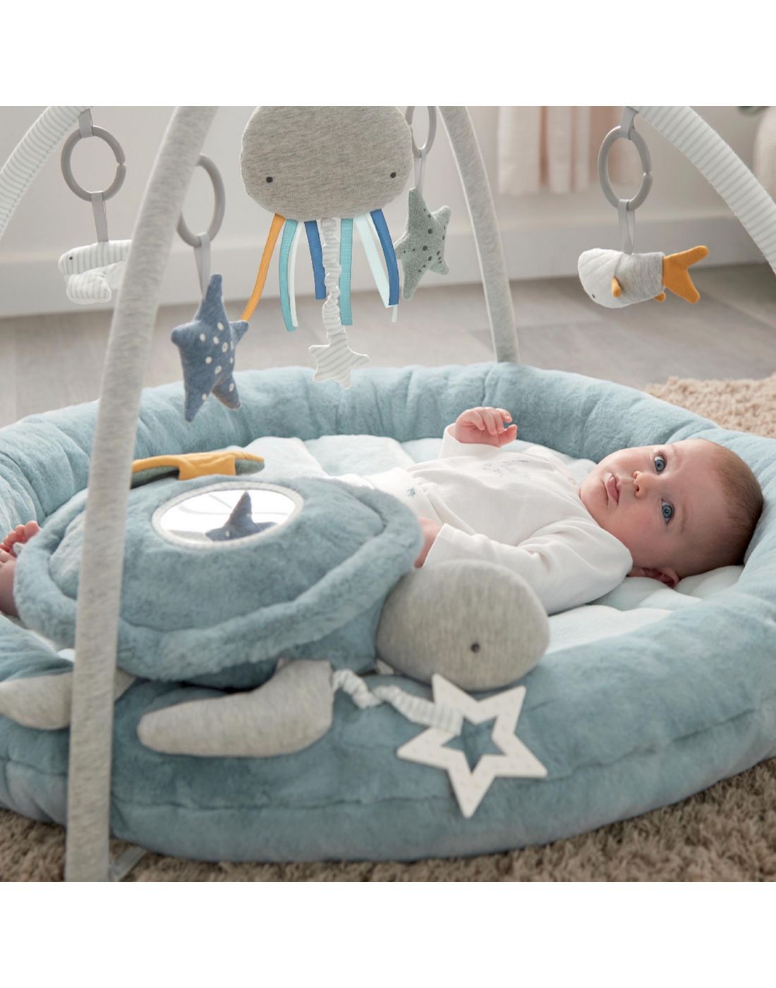 Mamas & Papas Welcome to the World Under the Sea Playmat Blue