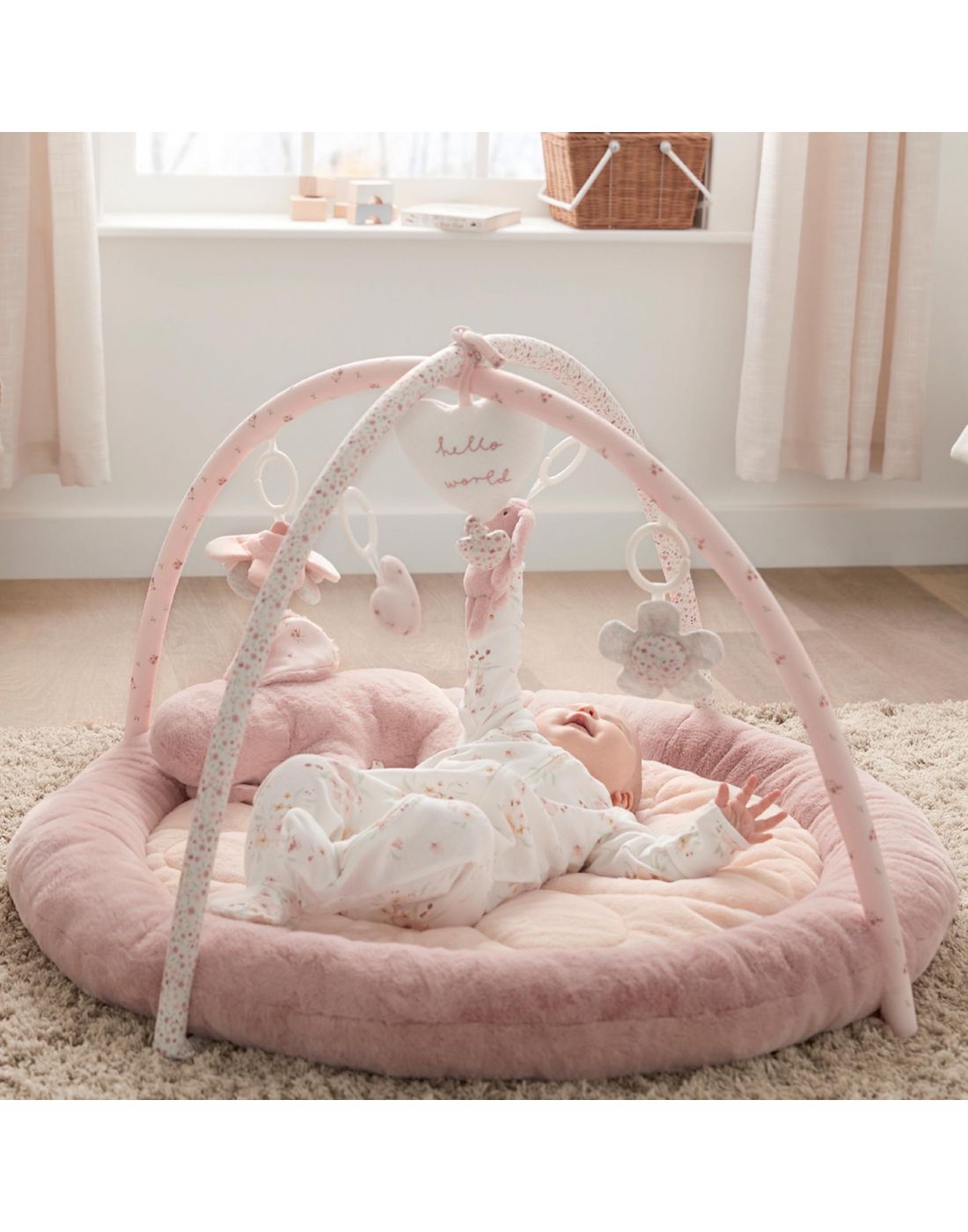 Mamas & Papas Welcome to the World Bunny Playmat Pink