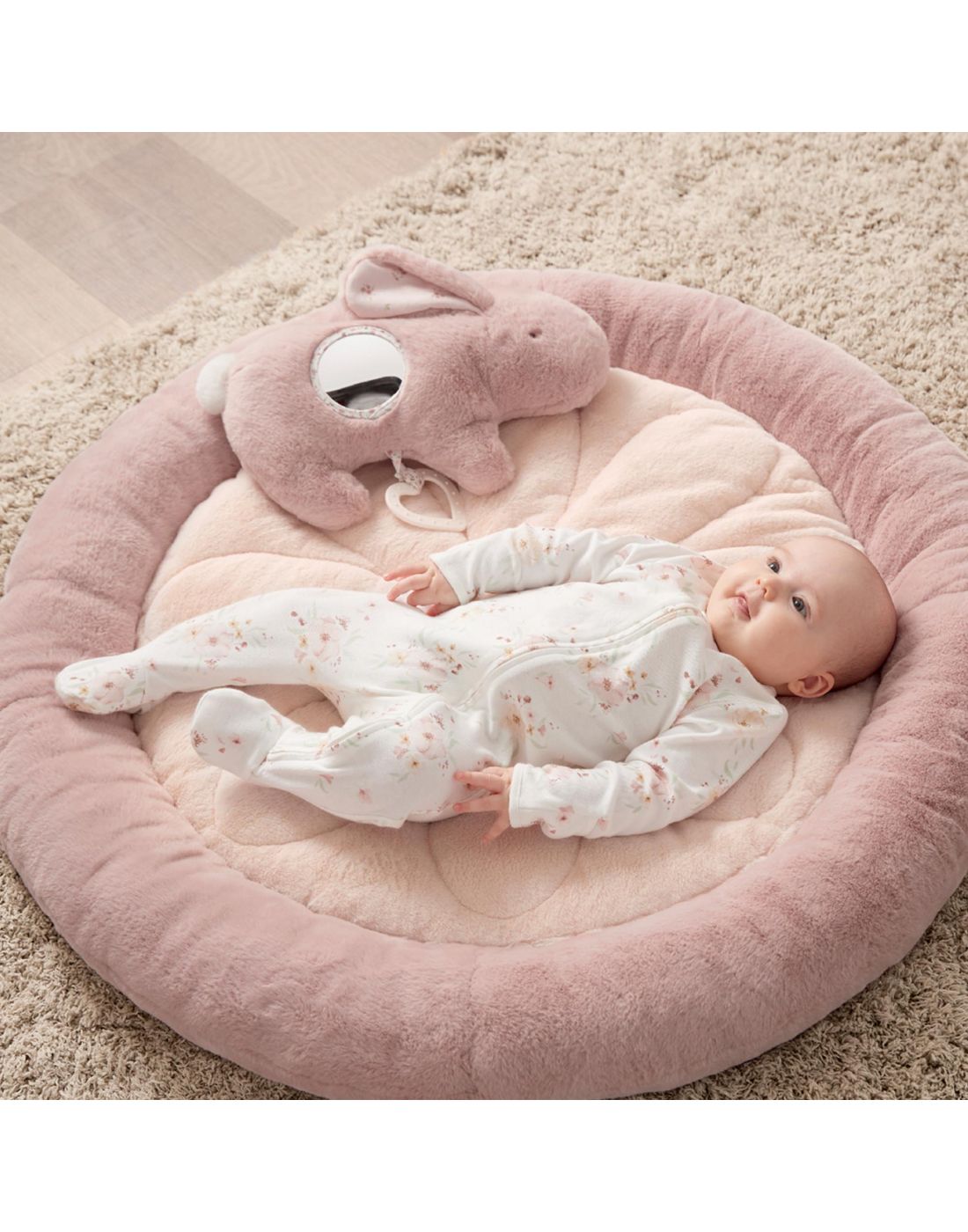 Mamas & Papas Welcome to the World Bunny Playmat Pink
