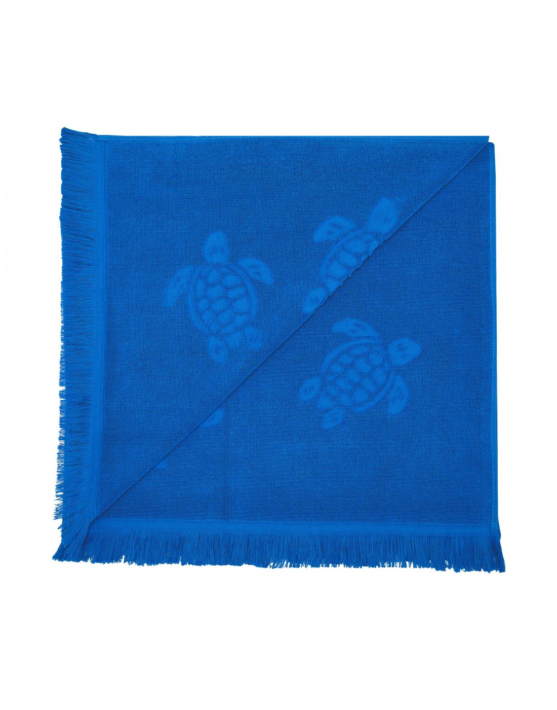  Vilebrequin Beach Towel in Organic Cotton Turtles Jacquard