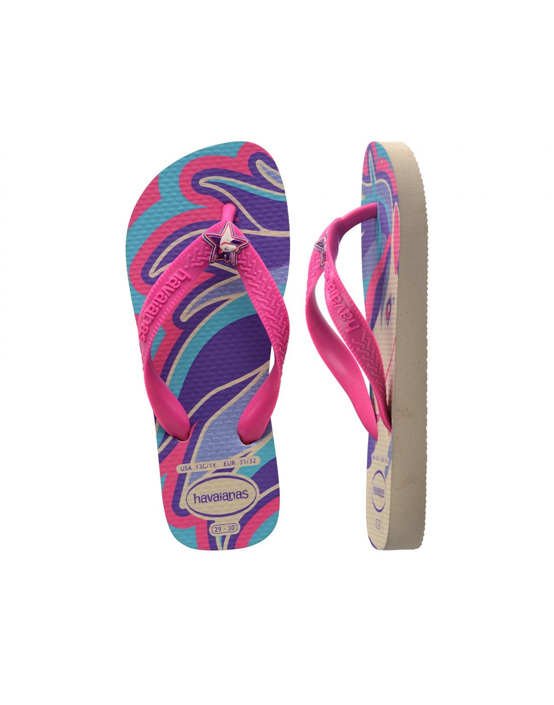 Παιδικές Σαγιονάρες Fantasy Beige-Magenta neon Havaianas