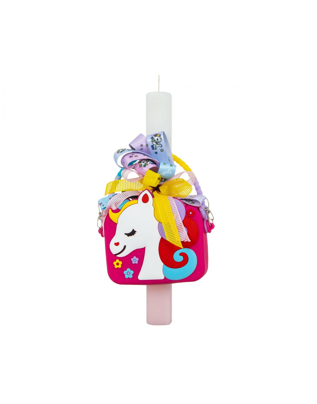 Easter Candle with Pony Purse
