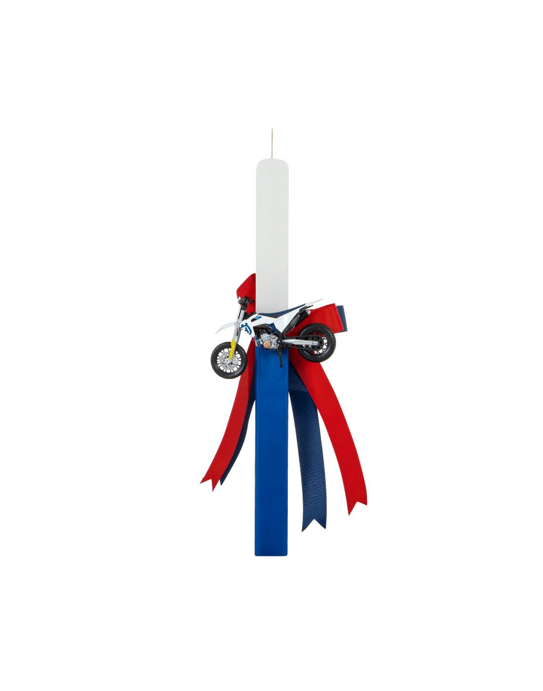 Easter Candle with Motorbikes