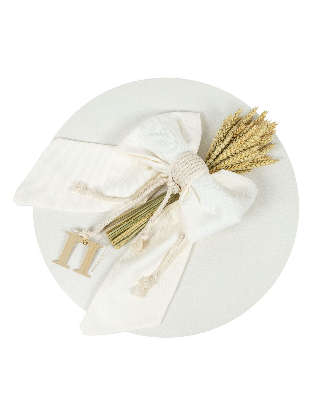 Lapin House Bapteme Decoration with Monogram and Straws
