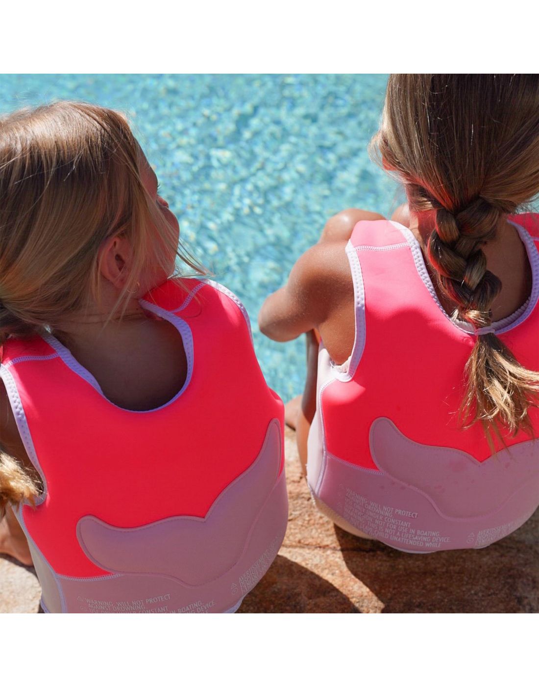 SunnyLife Melody the Mermaid Swim Vest 1-2 Neon Strawberry