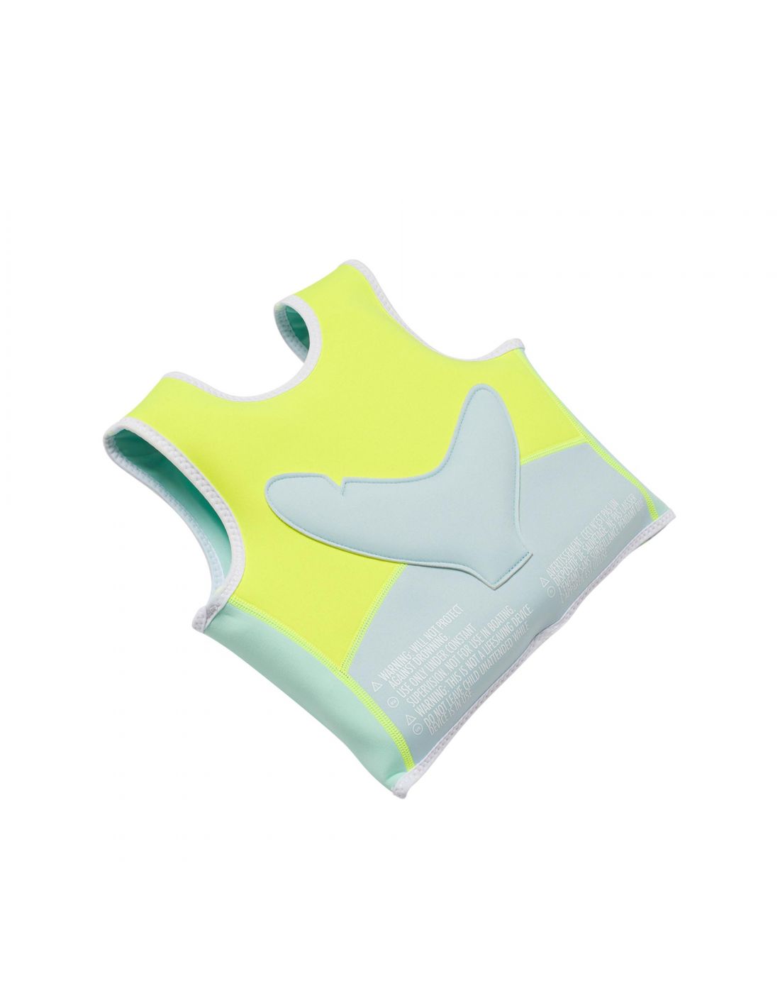 SunnyLife Salty the Shark Swim Vest 1-2 Aqua Neon Yellow