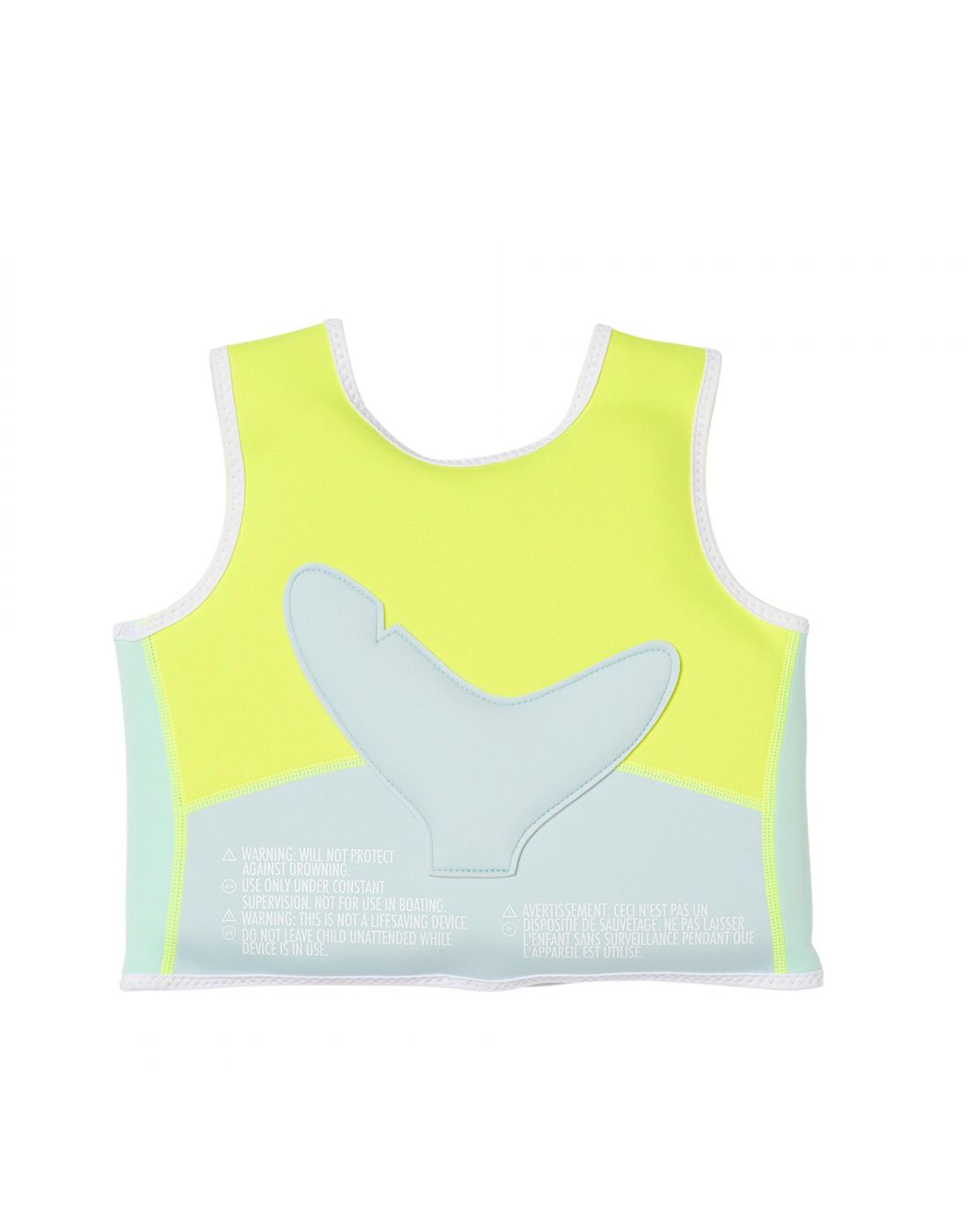 SunnyLife Salty the Shark Swim Vest 2-3 Aqua Neon Yellow