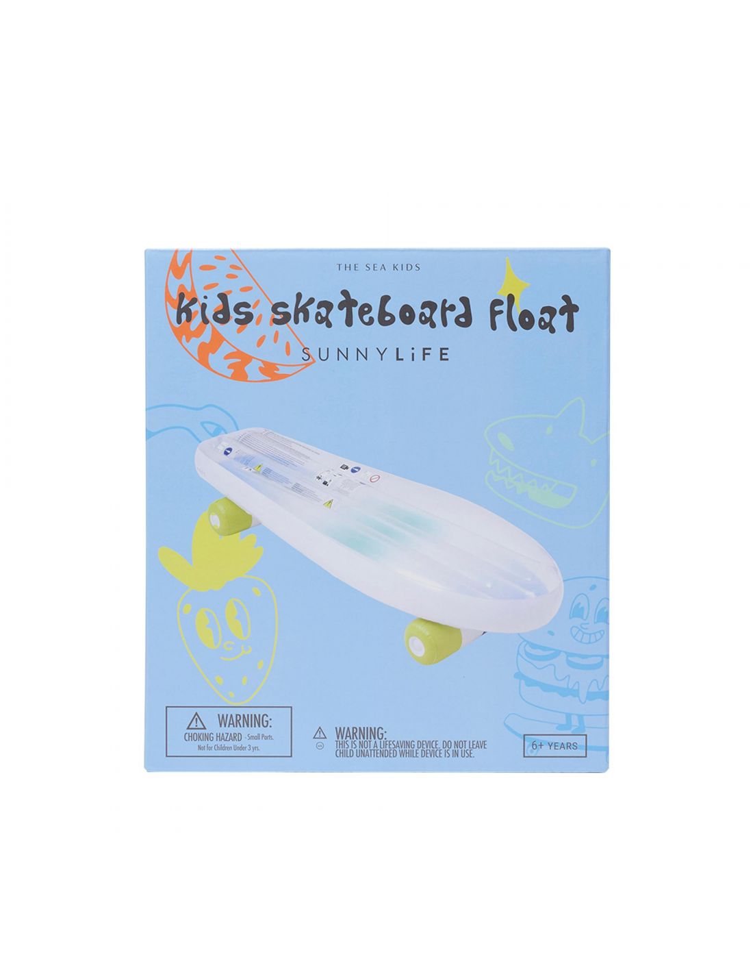 SunnyLife Kids Skateboard Float The Sea Kids Blue-Lime