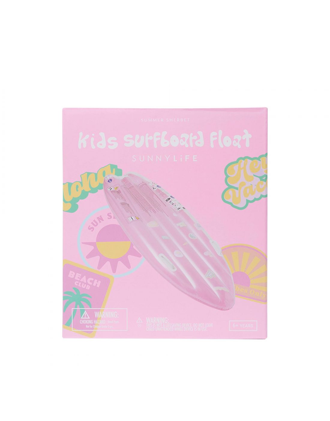SunnyLife Kids Surfboard Float Summer Sherbet Bubblegum Pink