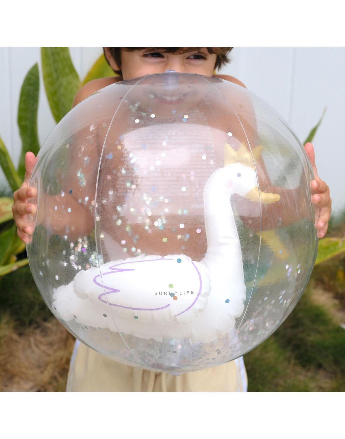 Μπάλα Παραλίας Φουσκωτή 3D Princess Swan Multi SunnyLife