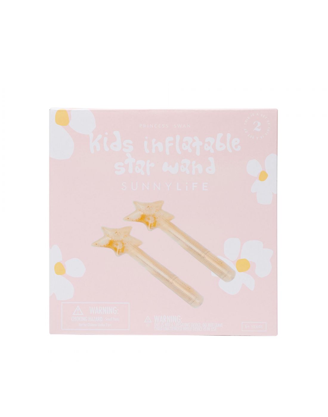 SunnyLife Kids Inflatable Star Wand Princess Swan Gold Set of 2