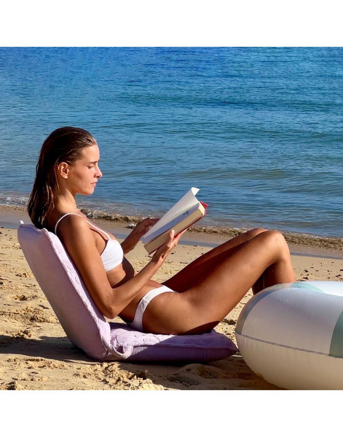 SunnyLife Terry Travel Lounger Chair Rio Sun Pastel Lilac