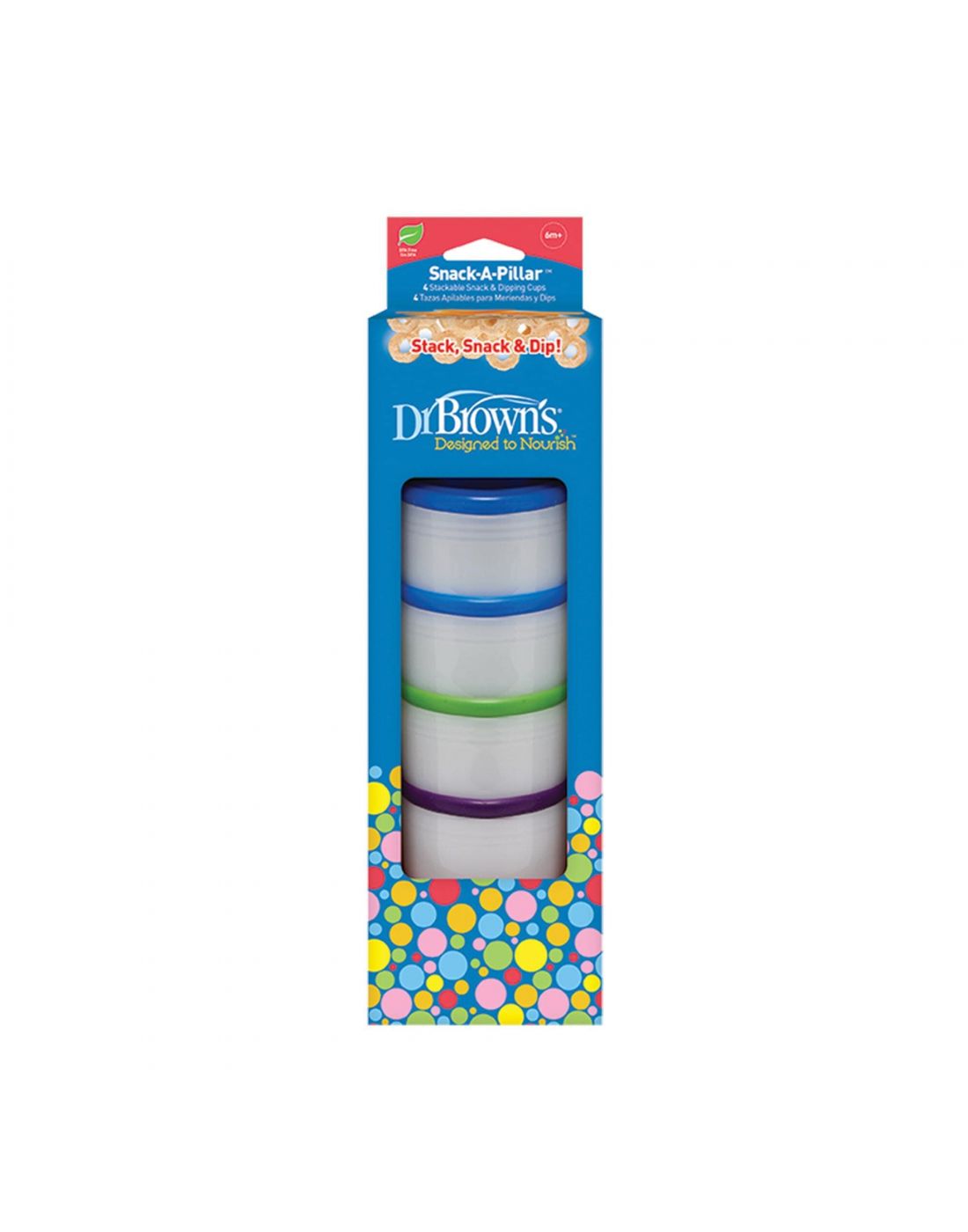 Dr.Brown's Snack-A-Pillar™ Snack & Dipping Cup, 4-Pack