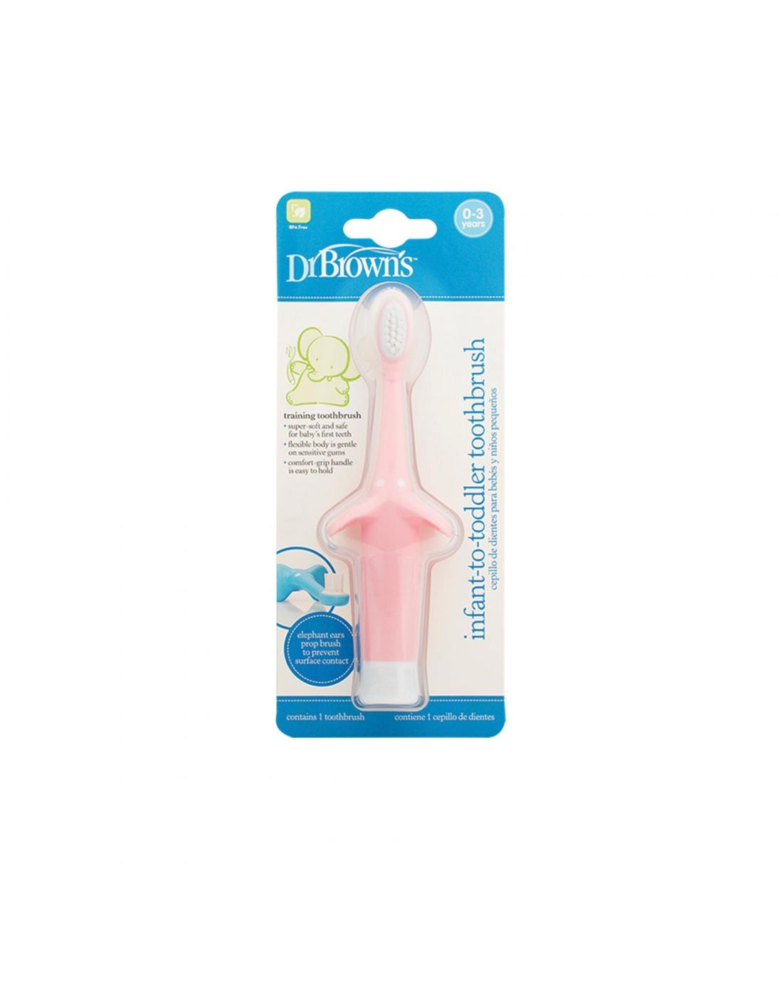 Dr.Brown's Infant-to-Toddler Toothbrush, Pink	