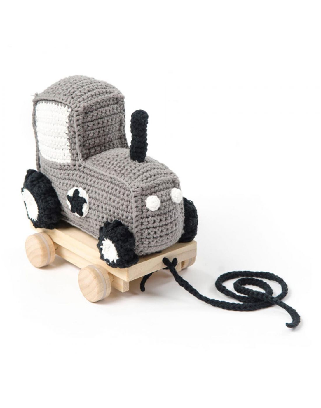Small Stuff Pull along tractor grey
