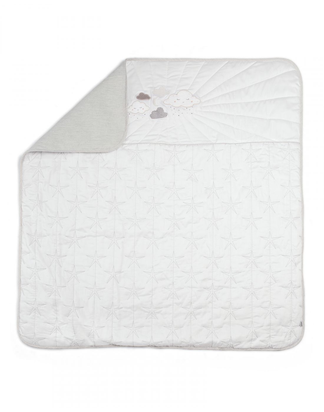 Mamas & Papas Quilt Cloud White grey