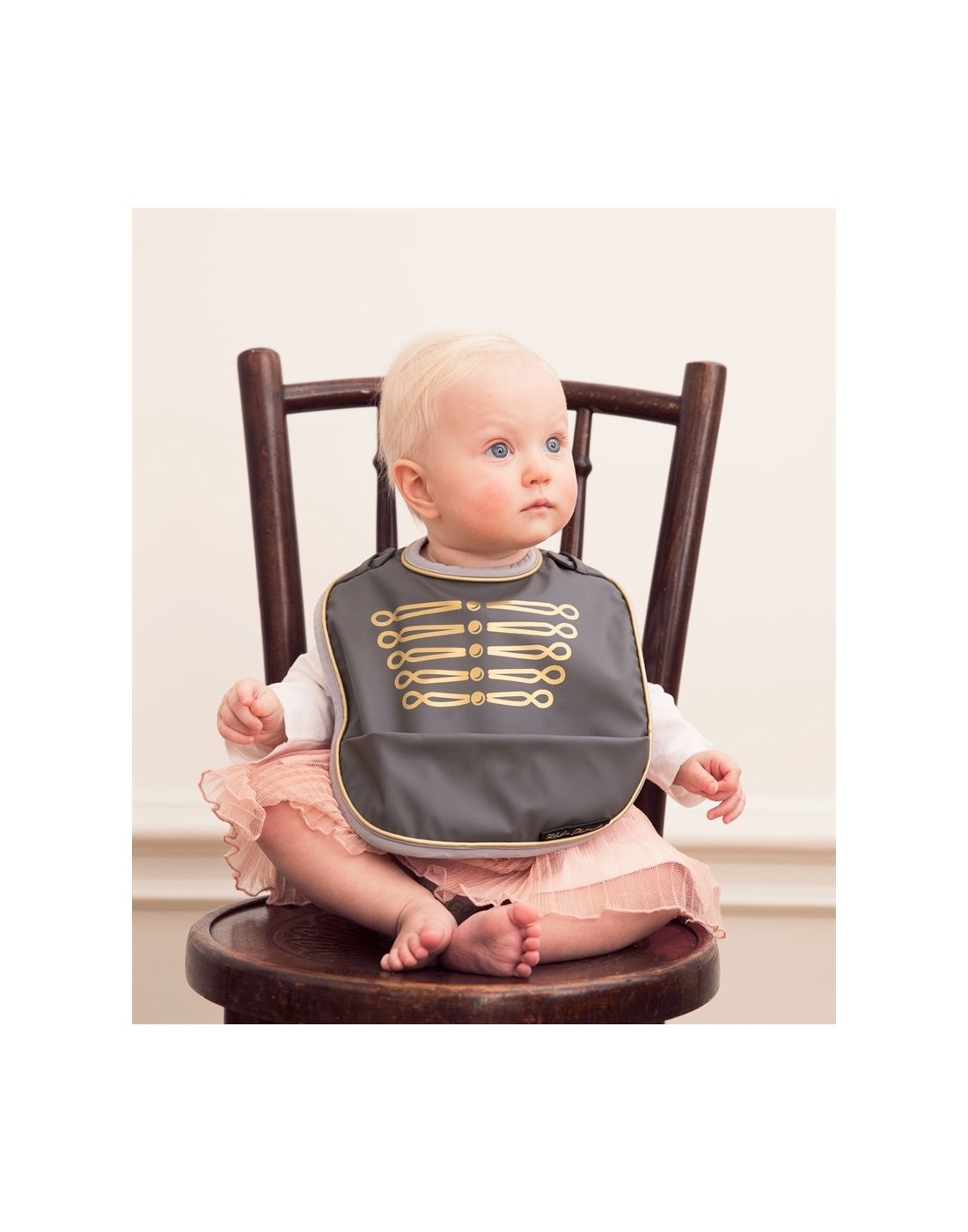 Elodie Details Kids Bib Golden Grey