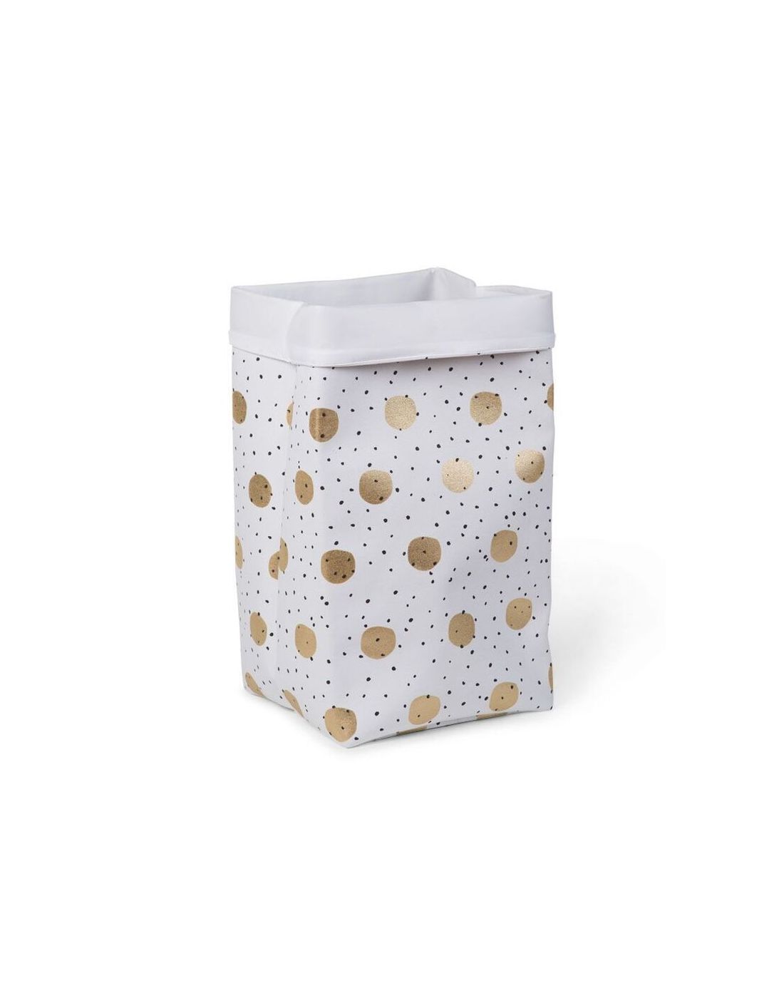 Childhome Canvas Box Foldable 32*32*60 White Gold Dots
