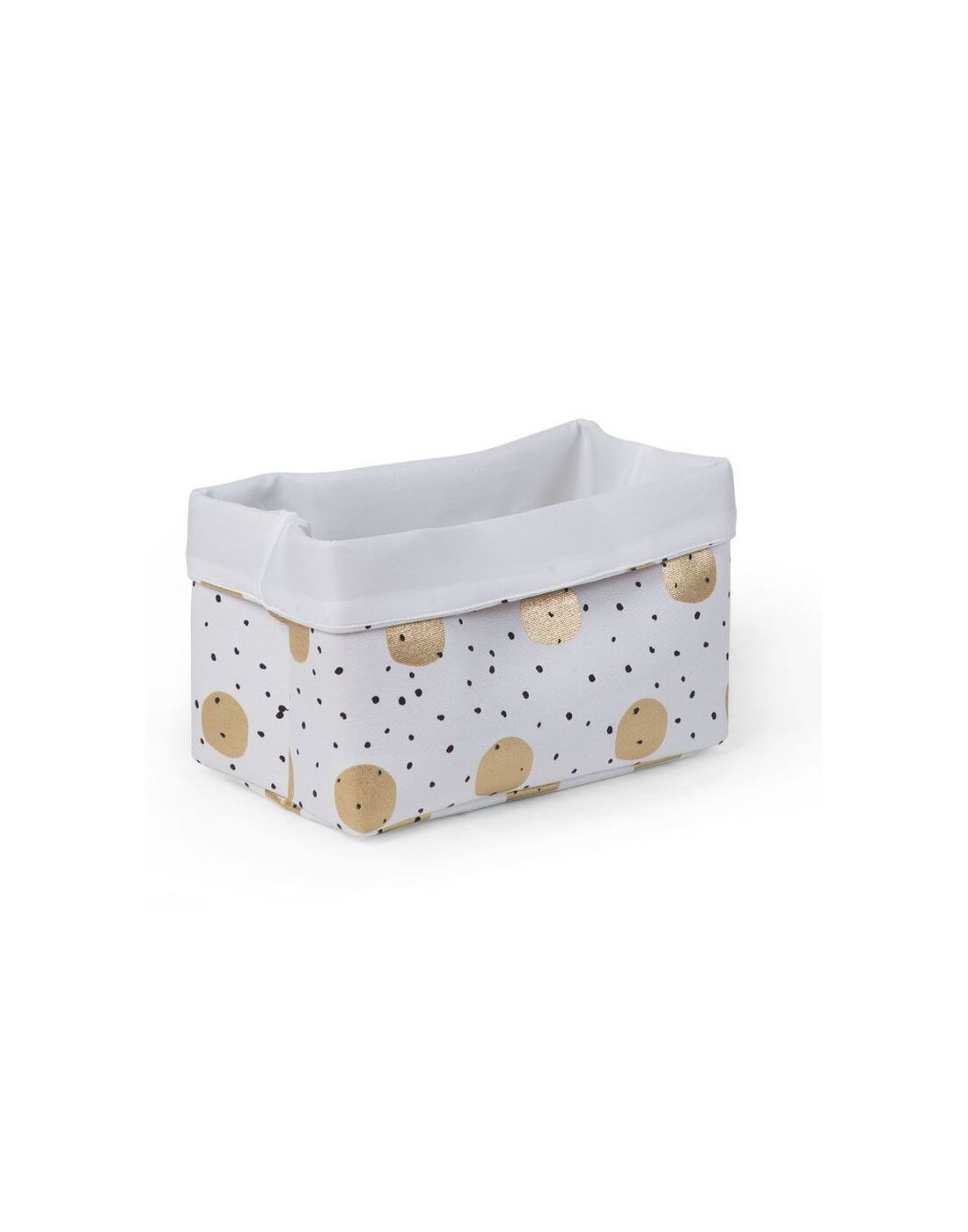 Childhome Canvas Box Foldable 32*20*20 White Gold Dots