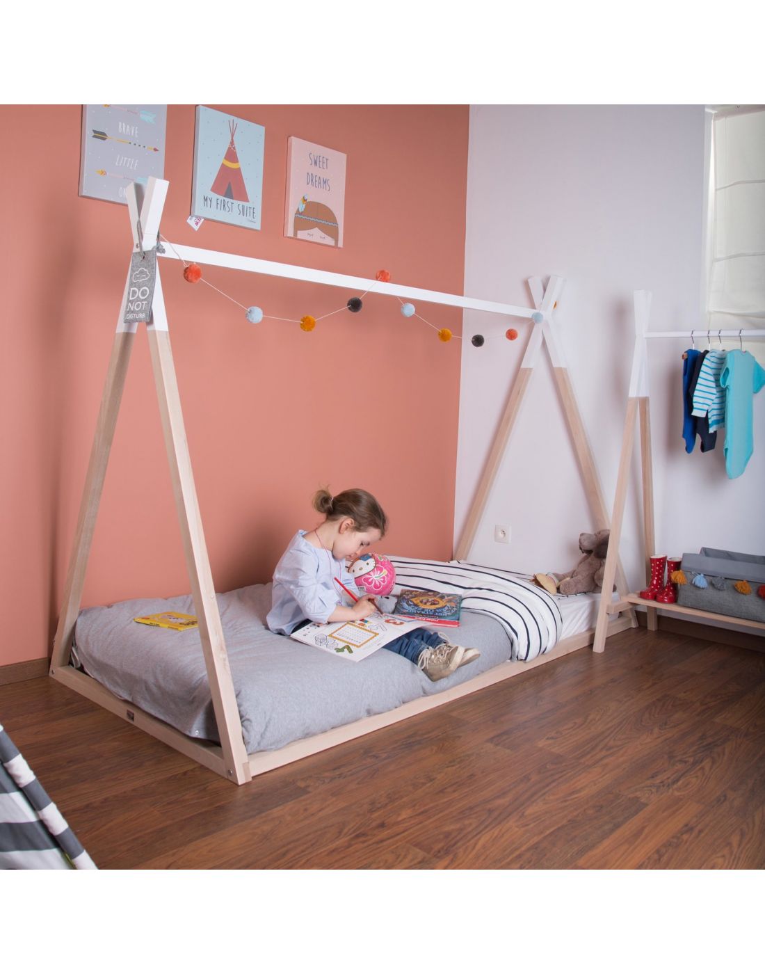 Παιδικό Πλαίσιο Kρεβατιού Childhome TIPI 70*140 cm Natural-White
