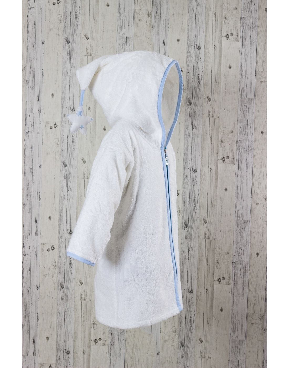 Mothertouch Baby Blue Bathrobe With Zipper No2